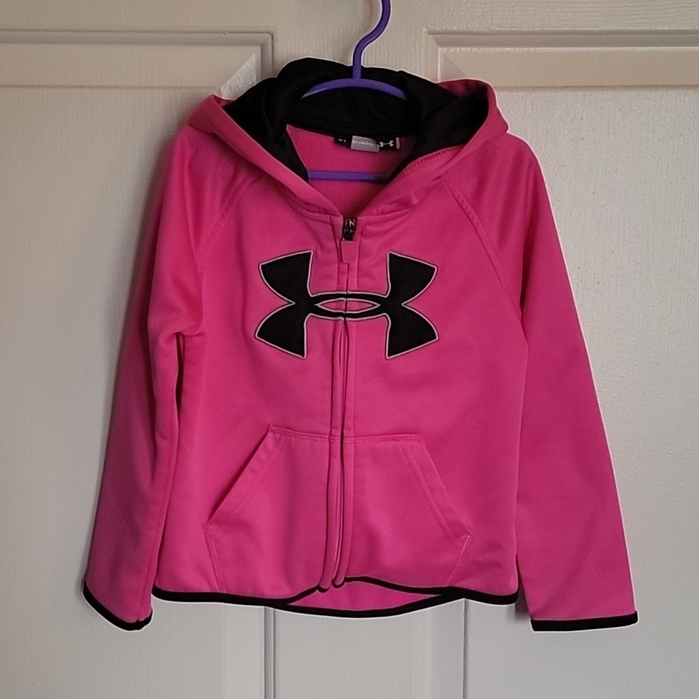 Girls pink Under Armour hoodie, 3T.